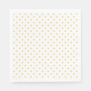 Serviette En Papier Sunny Jaune Polka Dot White Party