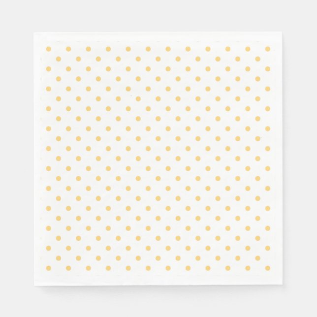 Serviette En Papier Sunny Jaune Polka Dot White Party (Devant)