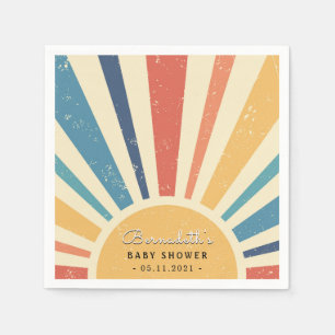 Serviette En Papier Sunrise Vintage I Retro Sun I Boho Sunshine
