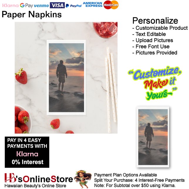 Serviette En Papier Sunset Beach Guest Towel Paper Napkins 32 (Sunset Beach Tables Kitchen Restaurant Decor Paper Guest Towels 32.)