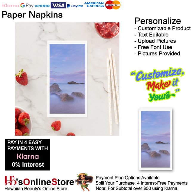 Serviette En Papier Sunset Beach Guest Towel Paper Napkins 38 (Sunset Beach Tables Kitchen Restaurant Decor Paper Guest Towels 38.)