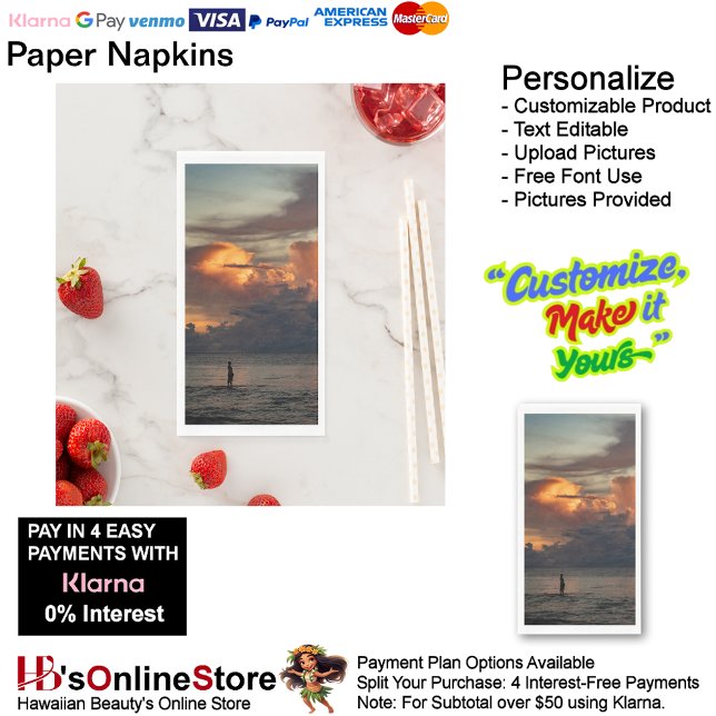 Serviette En Papier Sunset Beach Guest Towel Paper Napkins 47 (Sunset Beach Tables Kitchen Restaurant Decor Paper Guest Towels 47.)