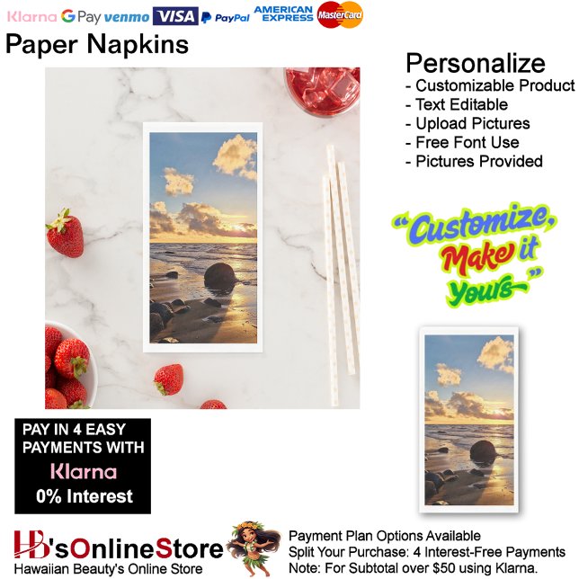 Serviette En Papier Sunset Beach Guest Towel Papier serviette serviett (Sunset Beach Tables Kitchen Restaurant Decor Paper Guest Towels 27.)