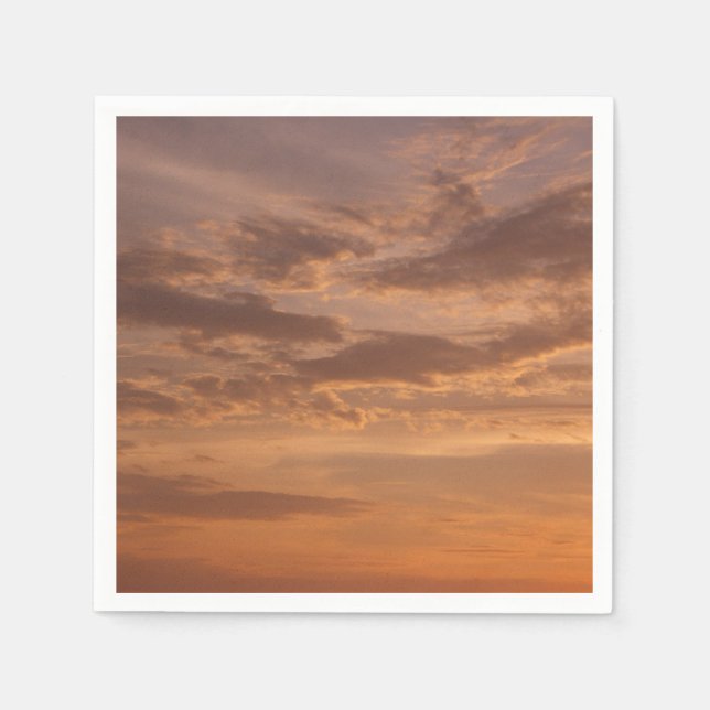 Serviette En Papier Sunset Clouds II Pastel Nature Abstraite (Devant)