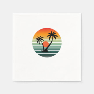 Serviette En Papier Sunset Paradise - Vibes de plage tropicales
