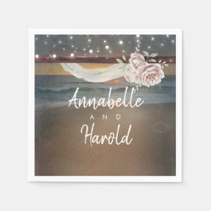 Serviette En Papier Sunset plage