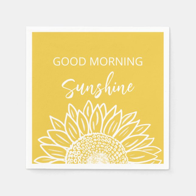 Serviette En Papier Sunshine du bon matin (Devant)