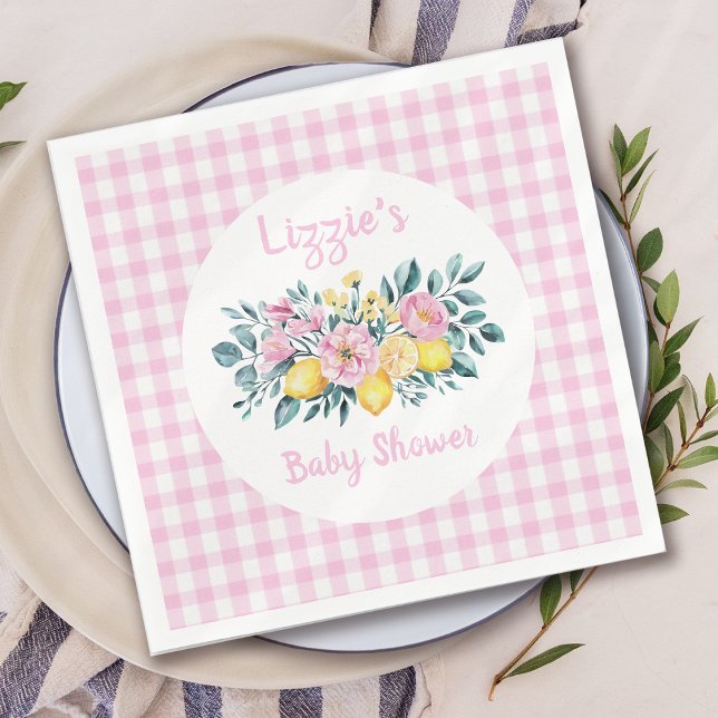 Serviette En Papier Sunshine Fun et Lemonade Floral Baby shower (Créateur téléchargé)