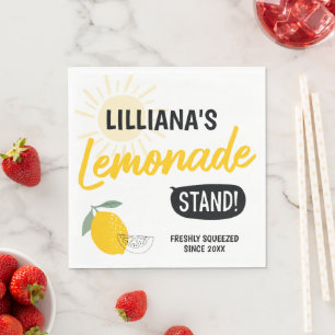 Serviette En Papier Sunshine Lemonade Stand Birthday Party