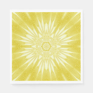 Serviette En Papier Sunshine Yellow Faux Tulle Design