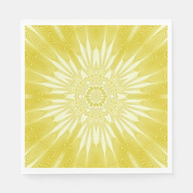 Serviette En Papier Sunshine Yellow Faux Tulle Design (Devant)