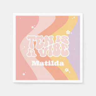 Serviette En Papier super arc-en-ciel dix est un cool de marguerite ré