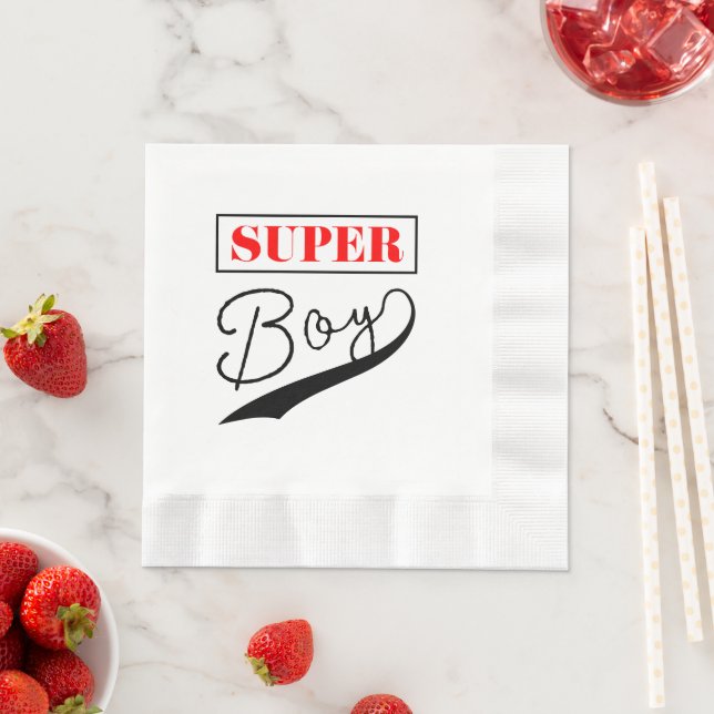 Serviette En Papier Super Boy (En situation)