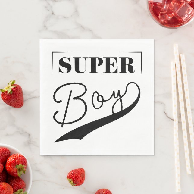 Serviette En Papier Super Boy (En situation)