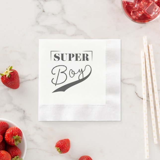 Serviette En Papier Super Boy (En situation)