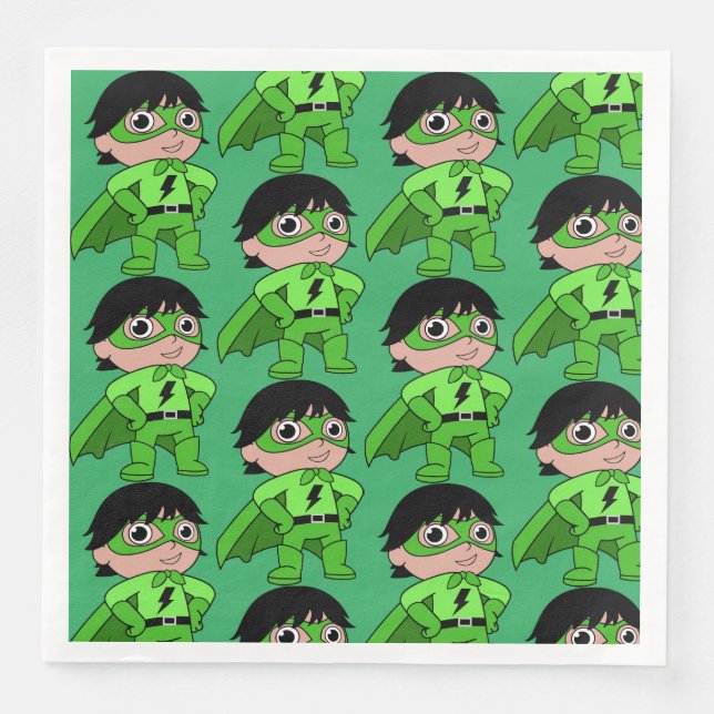Serviette En Papier Super Boy Action Héros (Devant)