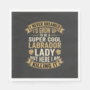 Serviette En Papier Super Cool Labrador Lady Chienne Amoureuse