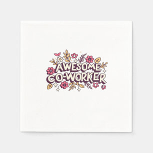 Serviette En Papier Super Coworker, Cadeau Collègue, Meilleur Coworker