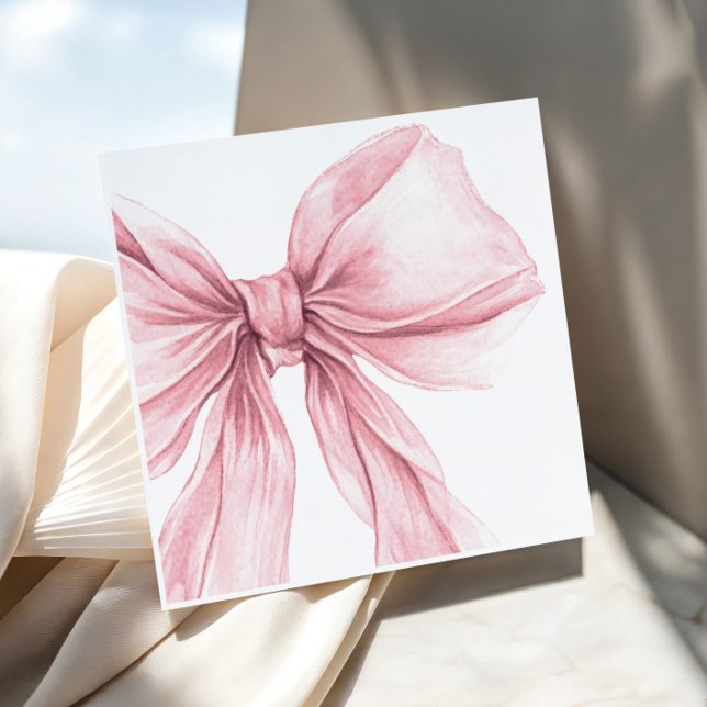 Serviette En Papier Super Elegant Blush Rose Bow Girl Anniversaire (Créateur téléchargé)