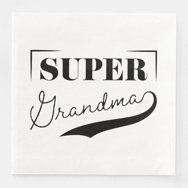 Serviette En Papier Super grand-mère (Devant)
