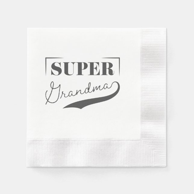 Serviette En Papier Super grand-mère (Devant)