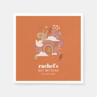 Super les années 70 Hippie Paix Orange Bat mitzvah