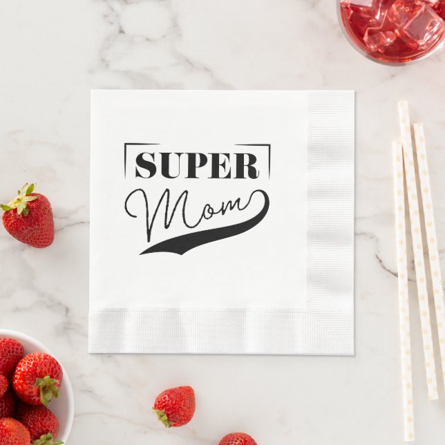 Serviette En Papier Super Maman (En situation)