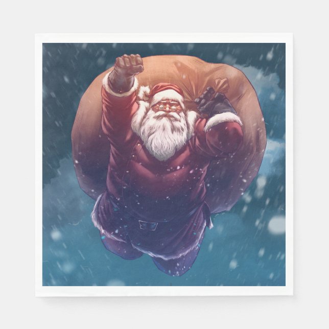 Serviette En Papier Super Père Noël (Devant)