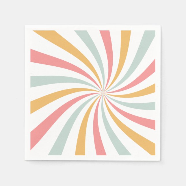 Serviette En Papier Super Retro Swirl (Devant)