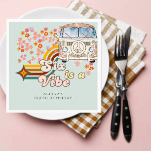 Serviette En Papier Super Six est une marguerite vibe Van 6e anniversa
