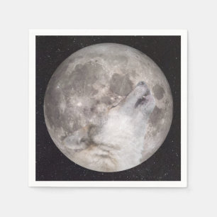 Serviette En Papier Super Wolf Moon