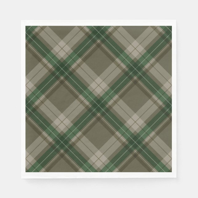 Serviette En Papier Superbe carreau vert (Devant)