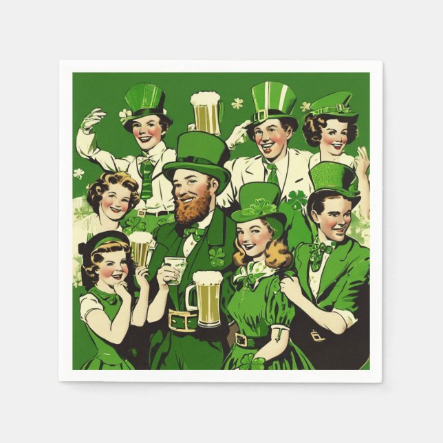 Serviette En Papier Superbe fête de la Saint-Patrick  (Devant)