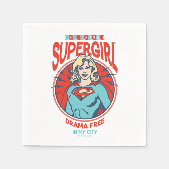 Serviette En Papier Supergirl Drame Gratuit Dans Ma Ville (Devant)