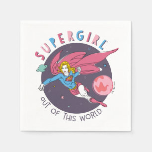 Serviette En Papier Supergirl hors de ce monde Retro Graphisme