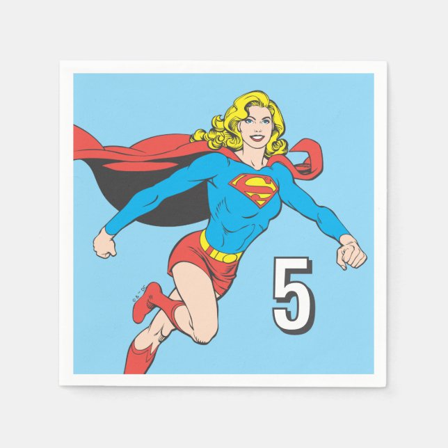 Serviette En Papier Supergirl Pose 1 (Devant)