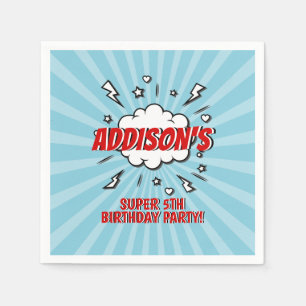 Serviette En Papier Superhero Comic Anniversaire Papier de fête Napkin