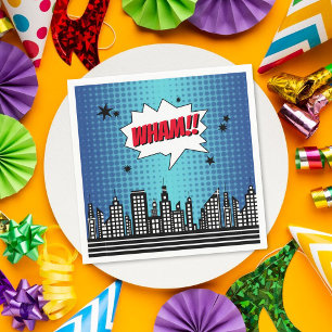 Serviette En Papier Superhero Comic Book N'importe quel âge Anniversai