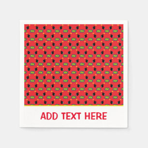 Serviette En Papier Superhero Comics Fun Bomb Bang Boom Texte Personna