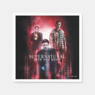 Serviette En Papier Supernatural Crowley, Dean et Sam