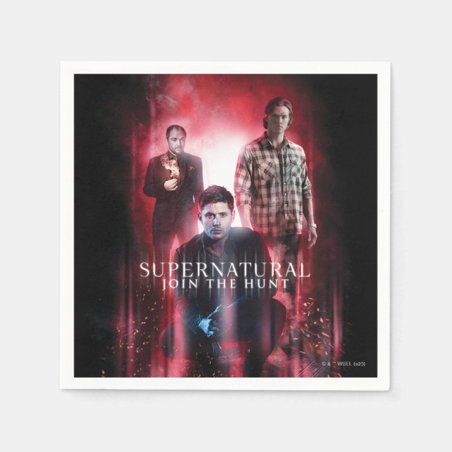 Serviette En Papier Supernatural Crowley, Dean et Sam (Devant)