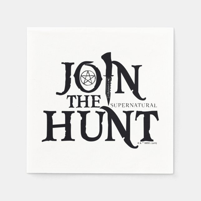 Serviette En Papier Supernatural "Join the Hunt" (Devant)