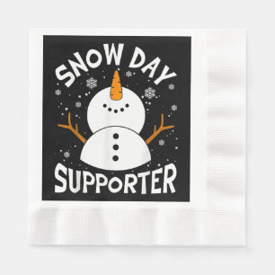 Serviette En Papier Supporter Jour de neige Flamme de neige Funny Ense