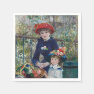Serviette En Papier Sur la terrasse, portrait impressionniste, Renoir