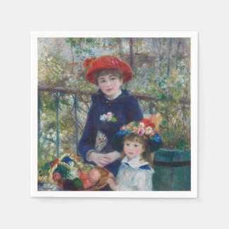 Serviette En Papier Sur la terrasse, portrait impressionniste, Renoir