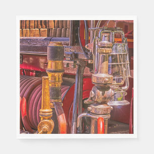 Serviette En Papier Sur L'Ancien Camion À Feu