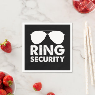 Serviette En Papier Sûreté de la bague de la fête de mariage Bague de
