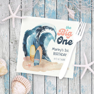 Serviette En Papier Surf   Big One 1st Beach Anniversaire