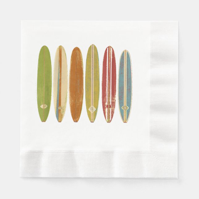 Serviette En Papier Surf de Longboard (Devant)