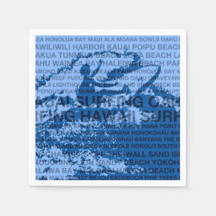 Serviette En Papier Surf Hawaii Cutback Hawaii Surfer Hawaiien